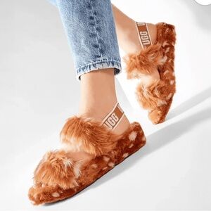 UGG Oh Yeah Slide Natural Spots (Women's) Size 7